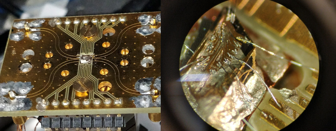 Two photos of the diamond samples.